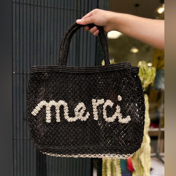 THE JACKSON JUTE BEACH BAG - The Jacksons-merci-Black